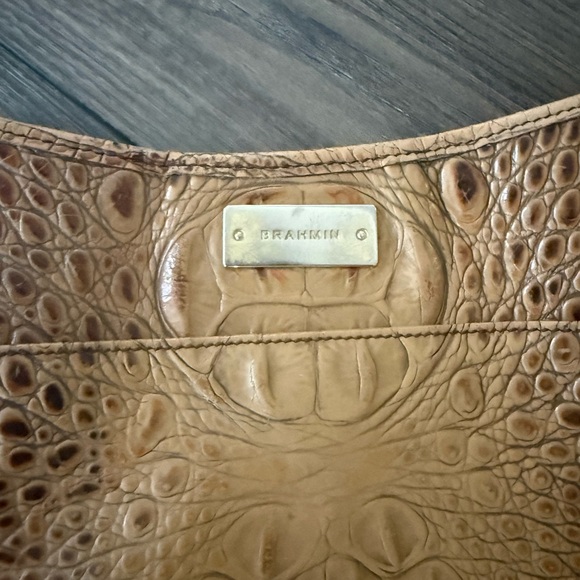 Brahmin Brown Crocodile Embossed Crossbody Bag - Picture 2 of 5